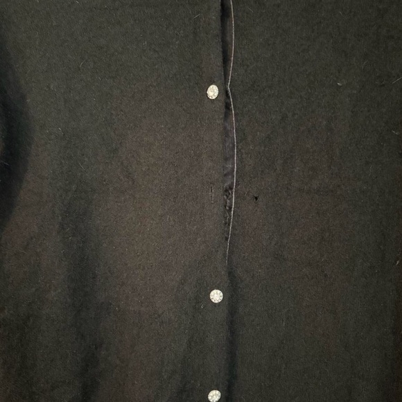 Hillard & Hanson Black Cashmere Cardigan Sweater - Picture 3 of 4